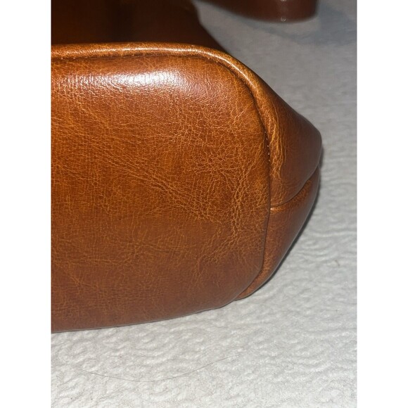 Heshe Cognac Brown Colored Leather Convertible Backpack Crossbody Gorgeous main image 14